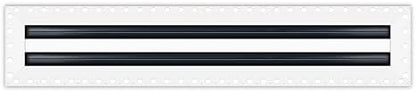 BUILDMART - 20x4 MUD-in Air Vent Cover - Drywall MUD in White Air Vent - MUD Linear Slot Diffuser - Register Grille for Ceiling and Walls - Texas Buildmart