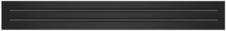 BUILDMART - 30x4 Modern AC Vent Cover - Decorative Black Aluminum Air Vent - Standard Linear Slot Diffuser - Heating and Cooling Register Grille for Ceiling, Walls & Floors - Texas Buildmart