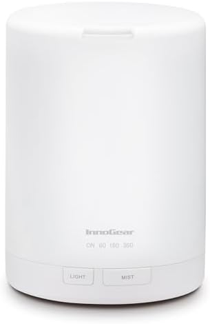 InnoGear 300ml Essential Oil Diffuser for Home Humidifier, Basic White