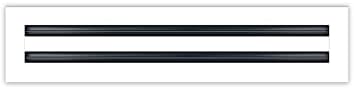 BUILDMART - 16x4 White Modern AC Vent Cover - Decorative Air Vent - Standard Linear Slot Diffuser - Register Grille for Ceiling, Walls & Floors - Texas Buildmart