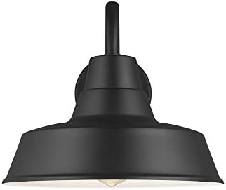 Generation Lighting 8637401-12 Barn Light-1 Light Medium Outdoor Wall Lantern in Traditional Style-12 Inch Wide by 10.63 Inch High Black Finish