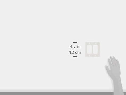 Leviton 2-Gang Decora/GFCI Device Wallplate, Standard Size, Thermoplastic Nylon, 80409-NW, White