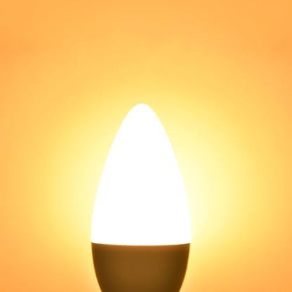 comzler 12 Pack E12 LED Candelabra Light Bulb, 2700K Warm White, 5 Watt 60W Equivalent Ceiling Fan Light Bulbs, Type B Light Bulb B11 Shape for Chandelier, Small Base, CRI85+, 500Lumen, Non-Dimmable
