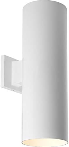 Progress Lighting Cylinder Outdoor Wall Light, White