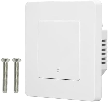 1 Way Smart Scene Switch Timing Controller Remote Control AC 100-240V for Light Curtain Grey Compatible with Smart Home Systems (White)