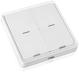 Tuya ZigBee Wireless Smart Scene Switch, 4 Gang 4 Key Panel for Home Automation, Compatible with Alexa, Home, Siri, and Smart Life App