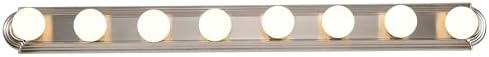 Nuvo 60/303, 8-Light Vanity Light, Brushed Nickel, 48-Inch, Bathroom Light