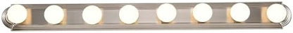 Nuvo 60/303, 8-Light Vanity Light, Brushed Nickel, 48-Inch, Bathroom Light