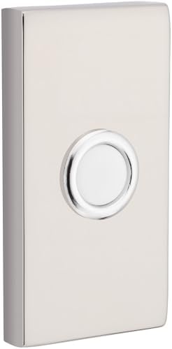 Baldwin 4863 3" x 1-1/2" Illuminated Rectangular Door Bell from The Estate Collection - Lifetime Polished Nickel