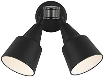 Generation Lighting 2-Light Motion Sensor Flood Light in Black