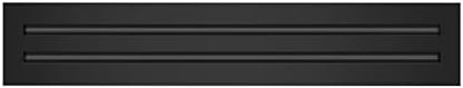 BUILDMART - 22x4 Modern AC Vent Cover - Decorative Black Air Vent - Standard Linear Slot Diffuser - Register Grille for Ceiling, Walls & Floors - Texas Buildmart