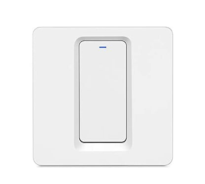 Wifi Smart Wall Switch Press Key Compatible Compatible with Alexa,Google Assistant,No Neutral line Needed and Neutral line Needed Dual Mode,EU,10A (1 Key)