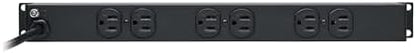 Tripp Lite 12-Outlet Rackmount PDU Power Strip, Network-Grade Front & Rear Facing Outlets, 15A, 120V, 15ft Cord with 5-15P Plug, Horizontal 1U Rack Mount, Lifetime Manufacturer's Warranty (RS-1215)