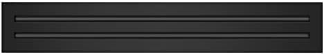 BUILDMART - 24x4 Modern AC Vent Cover - Decorative Black Air Vent - Standard Linear Slot Diffuser - Register Grille for Ceiling, Walls & Floors - Texas Buildmart