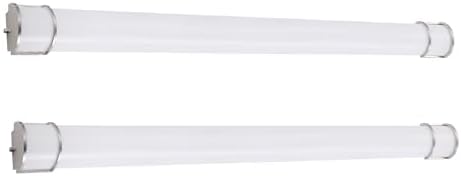 ASD LED 48" Vanity Flush Mount Light Fixture, Linear Bathroom Lighting Bar | 3CCT, Dimmable, Energy Star, ETL Listed | 35W 3200LM 3000-5000K 120V | Long Bath Wall Sconce Over Mirror | Nickel, 2 Pack
