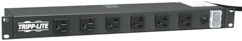 Tripp Lite 12-Outlet Rackmount PDU Power Strip, Network-Grade Front & Rear Facing Outlets, 20A, 120V, 15ft Cord with 5-20P Plug, Horizontal 1U Rack Mount, Lifetime Manufacturer's Warranty (RS1215-20)