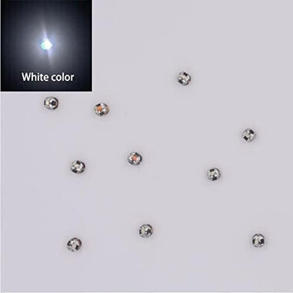 Taidacent 80mm Remote 5V Wireless LED Coil and 10PCS Colorful Wireless LEDs Wireless LED Induction Wireless Charging Module (Only 10 White Wireless LEDs Without Transmitter Coil)