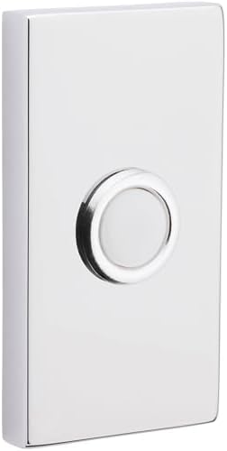 Baldwin 4863 3" x 1-1/2" Illuminated Rectangular Door Bell from The Estate Collection - Polished Chrome