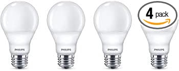 Philips LED Dimmable A21 Soft White Light Bulb with Warm Glow Effect 1100-Lumen, 2200-2700-Kelvin, 12-Watt (75-Watt Equivalent), E26 Base, Frosted, 4-Pack