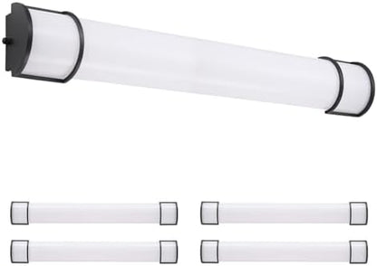 ASD LED 36" Vanity Flush Mount Light Fixture, Linear Bathroom Lighting Bar | 3CCT, Dimmable, Energy Star, ETL Listed | 30W 2650LM 3000-5000K 120V | Long Bath Wall Sconce Over Mirror | Black, 4 Pack
