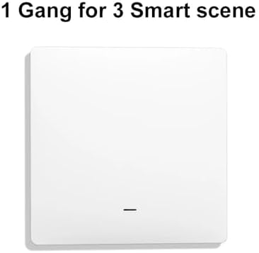 for Tuya Smart ZigBee Wireless Scene Switch Push Button 12 Scene Battery Powered Transmitter Automation 1/2/3/4 Gang(1Gang(White))