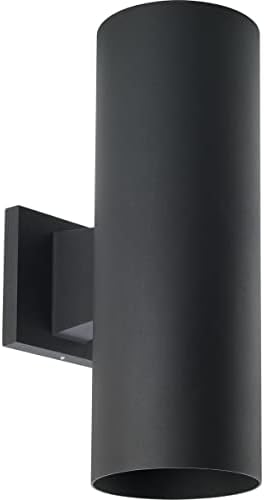 Progress Lighting Cylinder Outdoor Wall Light, Black
