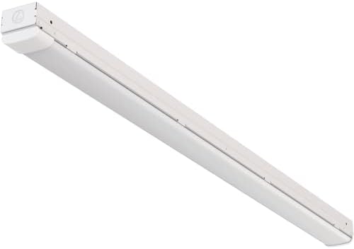 Lithonia Lighting 1 Light LED Strip Light, 4 Foot Linear LED Ceiling Lighting Fixture, 5500 Lumens, 4000K, Dimmable, MVOLT, for Garage, Closet, Utility Room (MNSS L48 5500LM MVOLT GZ10 40K G1)