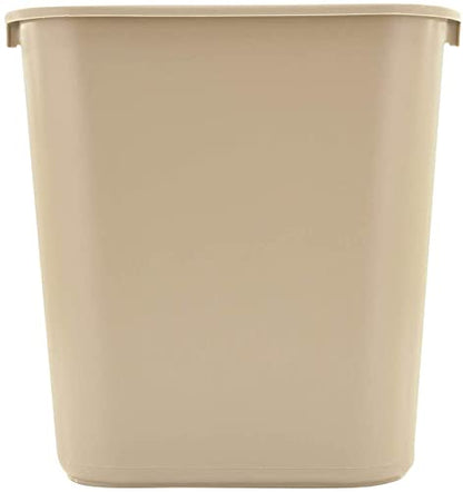 Rubbermaid Soft Wastebasket, 7 Gallon, Beige, Plastic