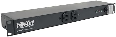 Tripp Lite 12-Outlet Rackmount PDU Isobar Surge Protector Power Strip, 15A, 3840 Joules, 15ft Cord with 5-15P Plug, 1U Rack-Mount, Lifetime Manufacturer's Warranty & $25,000 Insurance (ISOBAR12ULTRA)