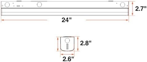 LEDVANCE 2ft LED Strip Light, 15/20/25/30W, 3 CCT Select 3500/4000/5000K, 1950/2600/3250/3900 LMS, Dimmable LED Light Fixture for Garage - 1 Pack (63785)