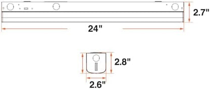 LEDVANCE 2ft LED Strip Light, 15/20/25/30W, 3 CCT Select 3500/4000/5000K, 1950/2600/3250/3900 LMS, Dimmable LED Light Fixture for Garage - 1 Pack (63785)