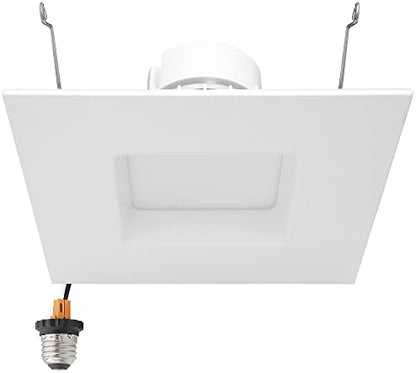 Maxxima 6 in. Retrofit Recessed Square LED Downlight, 1200 Lumens, 5 CCT