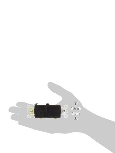 Leviton 15-Amp 120/277-Volt Decora Plus Rocker 3-Way AC Quiet Switch, 5693-2E, Black