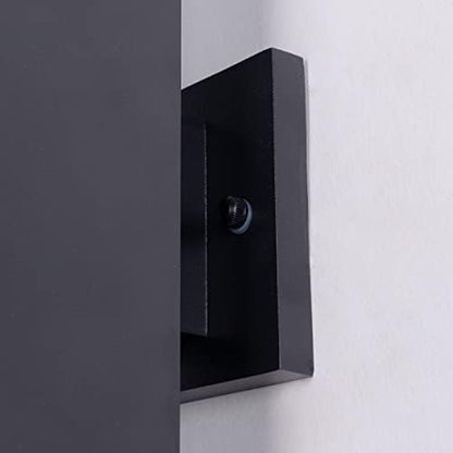 mirrea 12" Modern Outdoor Porch Light in 2 Lights, Matte Black, 4 Pack