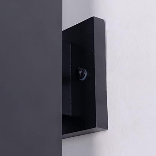 mirrea 12" Modern Outdoor Porch Light in 2 Lights, Matte Black, 1 Pack