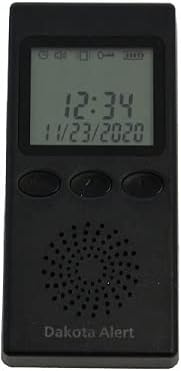 Wireless Driveway Alarm Portable Receiver PR-4000 - Compatible with Dakota Alert 4000 Transmitters | Battery-Powered Monitor Comes with USB Charger & Belt Clip, Driveway Alarms Wireless