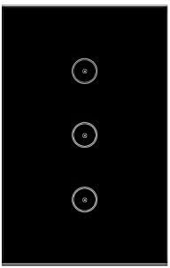 Jinvoo WiFi Wall Light Touch Panel Switch, 3 gang 2 way, Remote Control by Smart Phone,No Hub Required, AC 120V, works with Amazon Echo, Google Home, Black