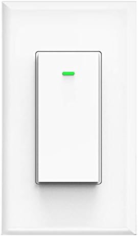 Smart Switch, WiFi Smart Light Switch Compatible with Amazon Alexa and Google Home, Neutral Wire Needed, with Remote Control, Timing Schedule, No hub Required MK36 (1Pack)