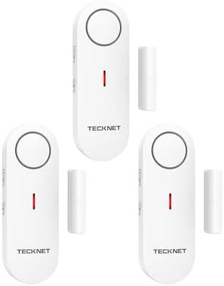 TECKNET Door Alarms for Kids Safety, Window Alarm Pool Alarms Door Alarm for Home Security, 2-in-1 Alarm & Chime, 3-Level Volume Control, Wireless Alarm for House Hotel Cars Sheds Caravans (3 Pack)