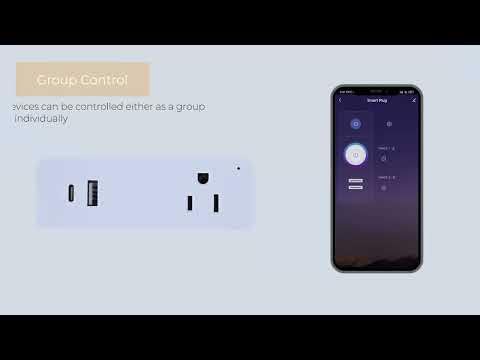 SmartHub 15A 1800W Non-Dimmable Single Outlet with USB-C and USB-A Smart Plug in White Works with iOS or Android APP