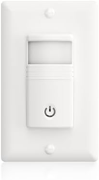 ECOELER Motion Sensor Light Switch, Single Pole No Neutral Wire Wall Switch