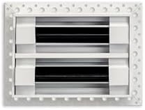 BUILDMART - 6x4 MUD-in Air Vent Cover - Drywall MUD in White Air Vent - MUD Linear Slot Diffuser - Register Grille for Ceiling and Walls - Texas Buildmart