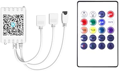 DAYBETTER 2 Ports 20 Key Smart Wi-Fi Led Strip Lights Remote Control, Output Dimmable Remote Controller Voltage DC 24V(Without Power Adapter)
