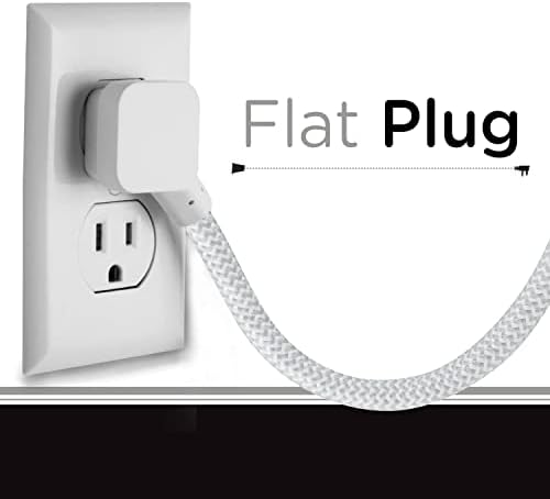 Cordinate 3 Outlet Power Strip Surge Protector 10 Ft Braided Extension Cord