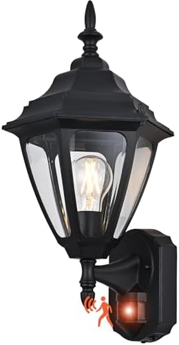 Porch Lights Outdoor Motion Sensor Wall Sconce Anti-Rust Aluminum, Exterior Outdoor Wall Lights Dusk to Dawn Porch Light Fixture Wall Mount for House Outside Patio Large