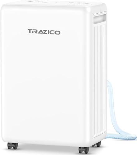Trazico 30 Pint Dehumidifier for Basement with Drain Hose Up to 2000 Sq.ft