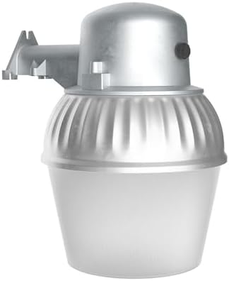 Lithonia Lighting LED Outdoor Flood Light Fixture, Exterior Dusk to Dawn Security Light with Photocell Sensor, Pole or Wall Mount, 3500 Lumens, 5000K Daylight, Gray (OALS10)