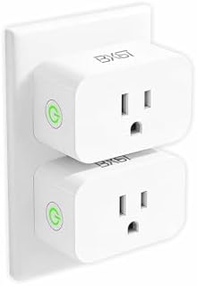 BXST WiFi Smart Plugs Compatible with Alexa and Google Home, 15A/1800W, 2 Pack