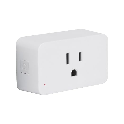 EcoHub Dimmable 2.5A 300W Single Outlet Smart Plug in White Works with iOS or Android APP