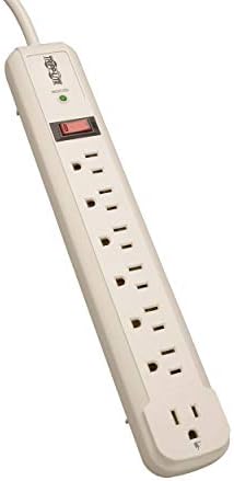 Tripp Lite 7 Outlet (6 Right Angle + 1 Transformer Outlet) Surge Protector Power Strip, 4ft Cord, Lifetime Limited Warranty & $25K INSURANCE (TLP74R)
